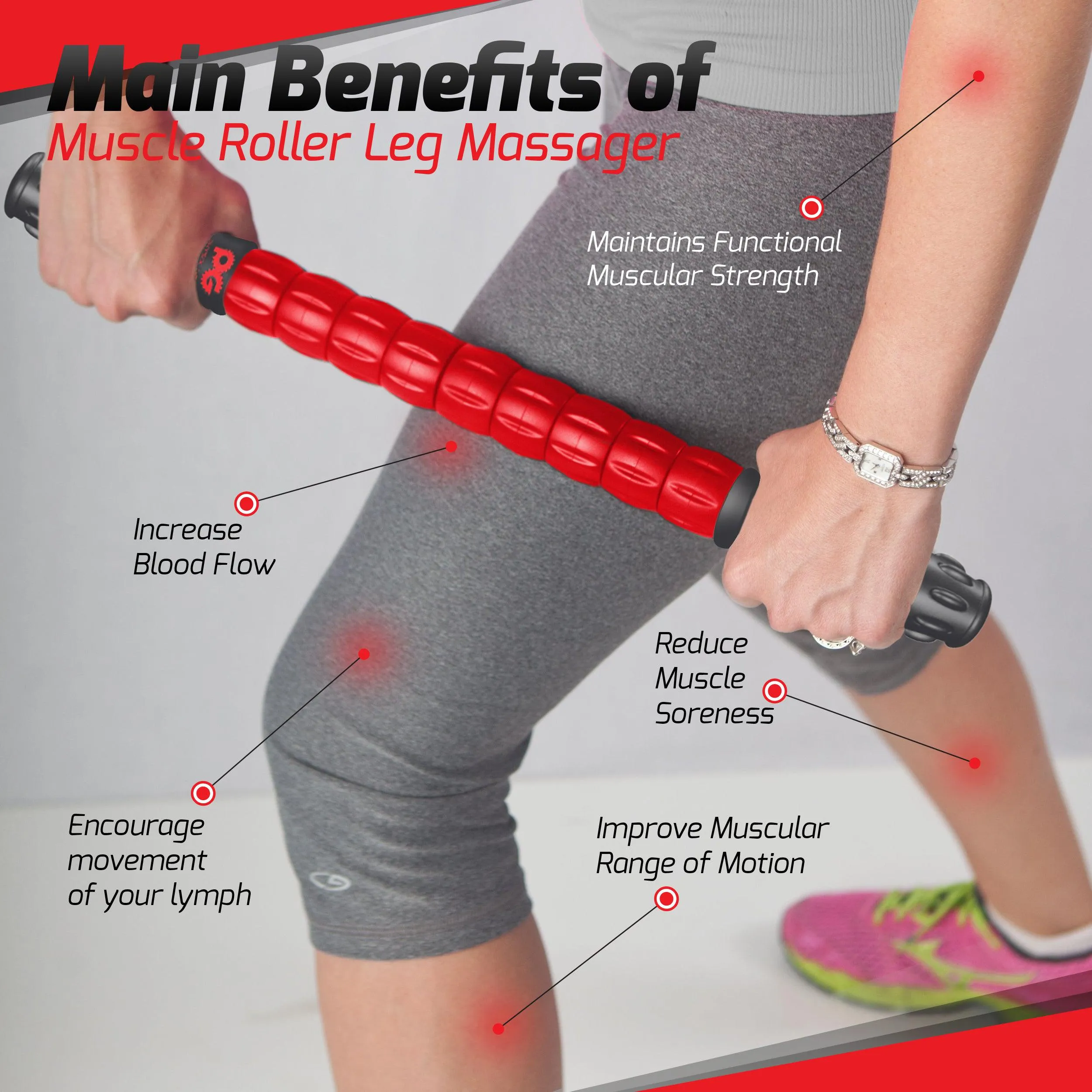 Muscle Roller Sticks - Relief for Sore Muscles and Improved Flexibility