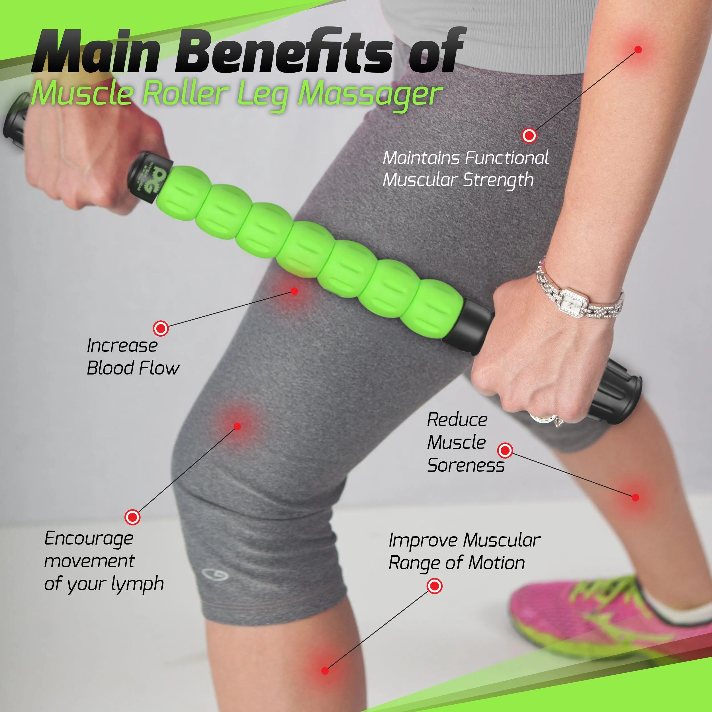 Muscle Roller Sticks - Relief for Sore Muscles and Improved Flexibility