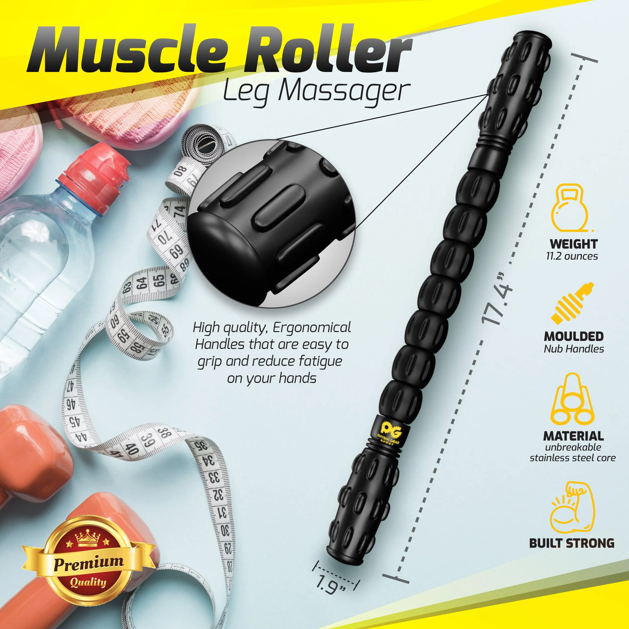 Muscle Roller Sticks - Relief for Sore Muscles and Improved Flexibility
