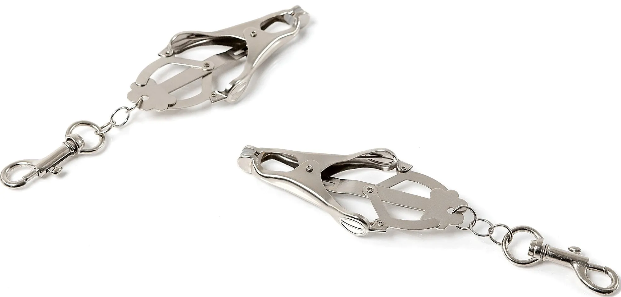 Japanese Clover Nipple Clamps with Clips - Adjustable Intensity