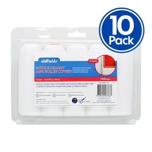 OLDFIELDS Nook & Cranny Foam Paint Roller Covers 100mm x 10 Pack Cover