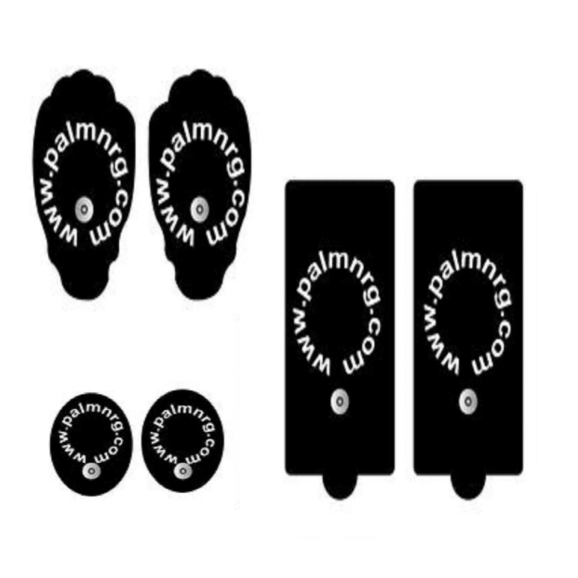 Palm NRG Digital Pulse Massager Adhesive Pads-1 Small Set, 1 Large Set, 1 XXL Set
