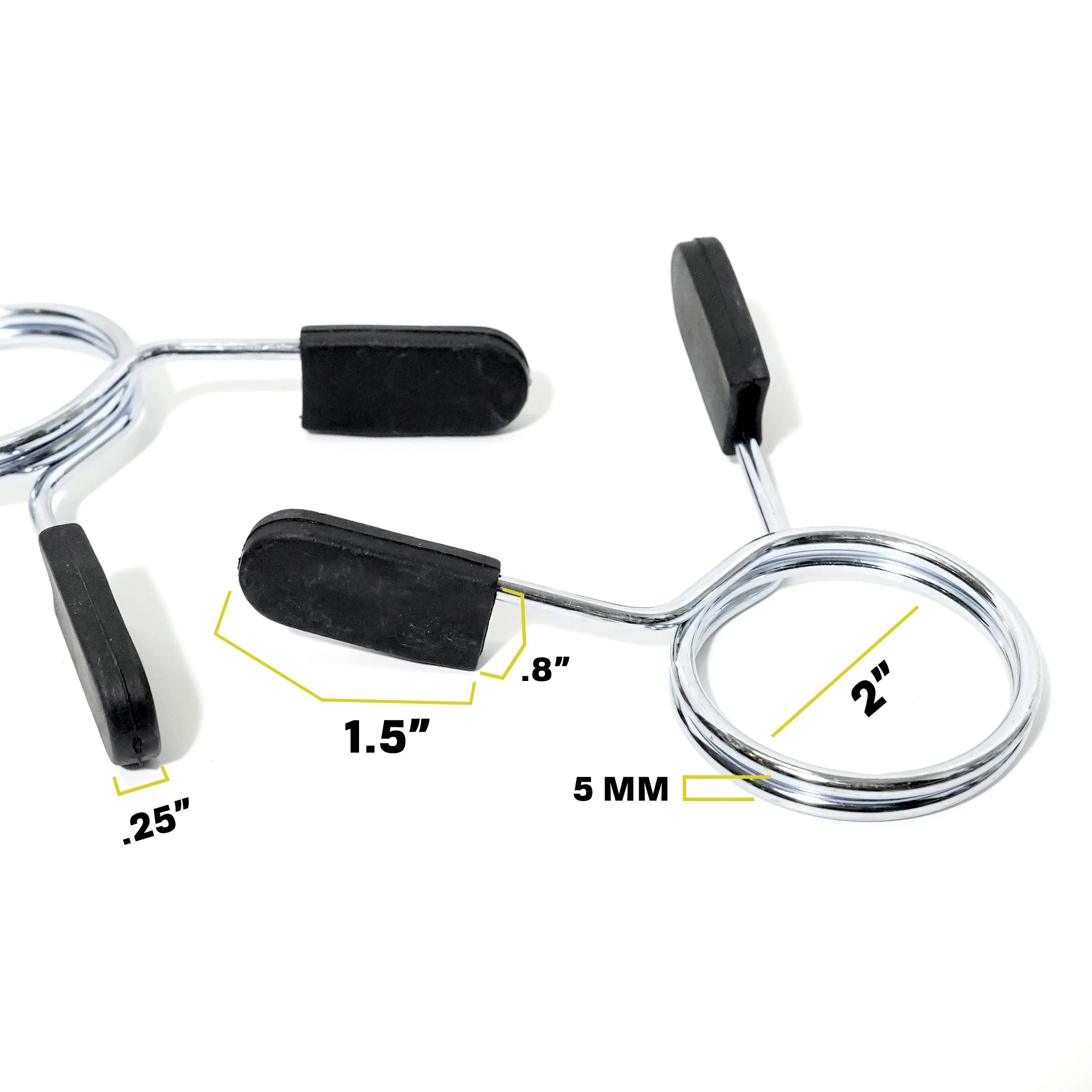 PRCTZ 2 In. Olympic Barbell Spring Collar 2Pack