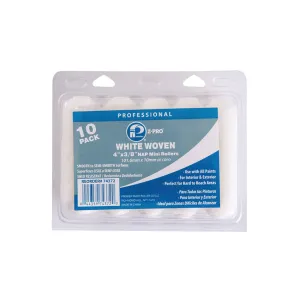 Premier 4" X 3/8" White Woven Roller Sleeves 10 Pack