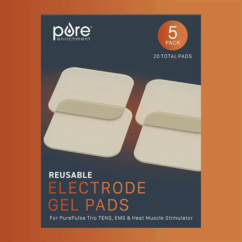 PurePulse™ Trio Reusable Electrode Gel Patches - 5 Pack (20 Patches)
