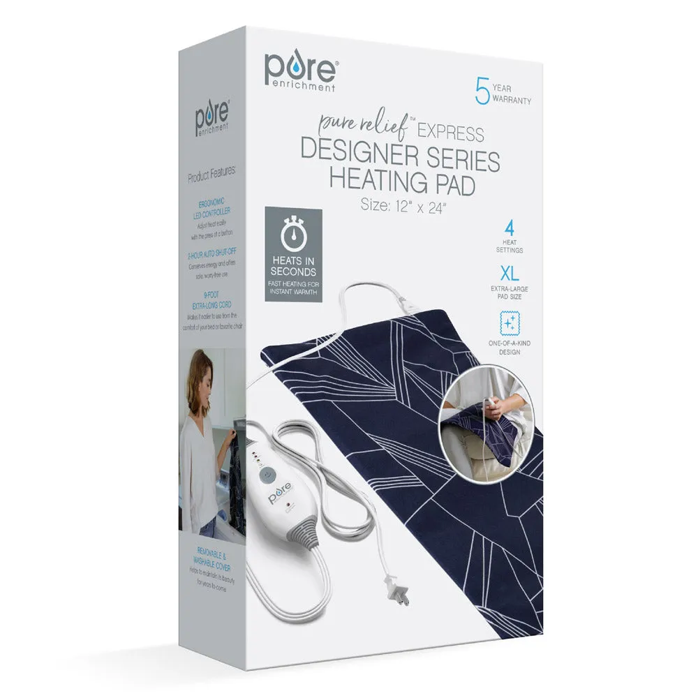 PureRelief Express Designer Series Heating Pad 12" x 24"