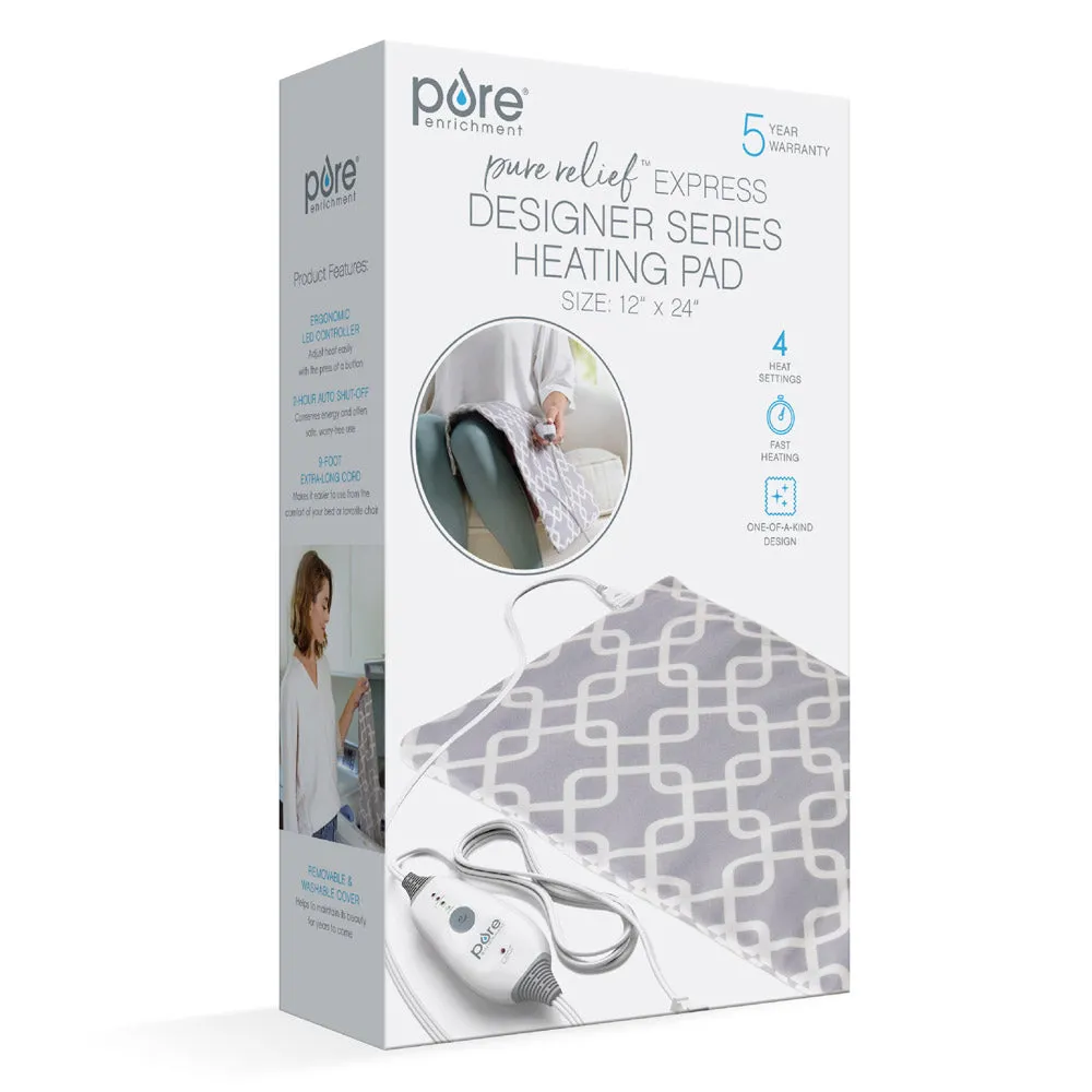 PureRelief Express Designer Series Heating Pad 12" x 24"
