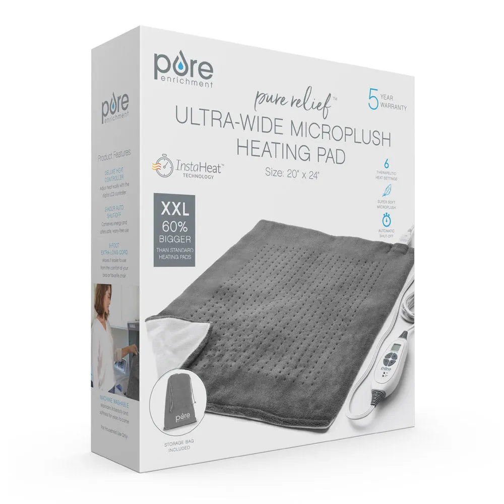 PureRelief XXL Ultra-Wide Microplush Heating Pad