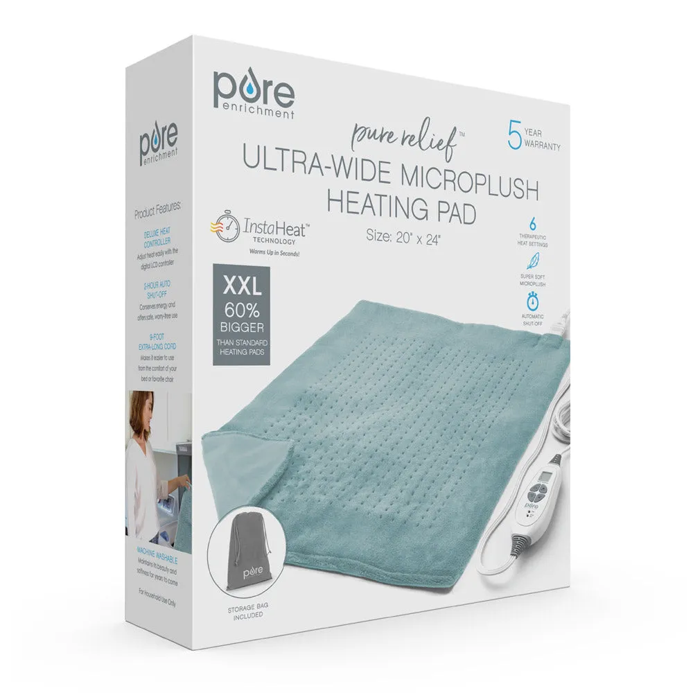PureRelief XXL Ultra-Wide Microplush Heating Pad
