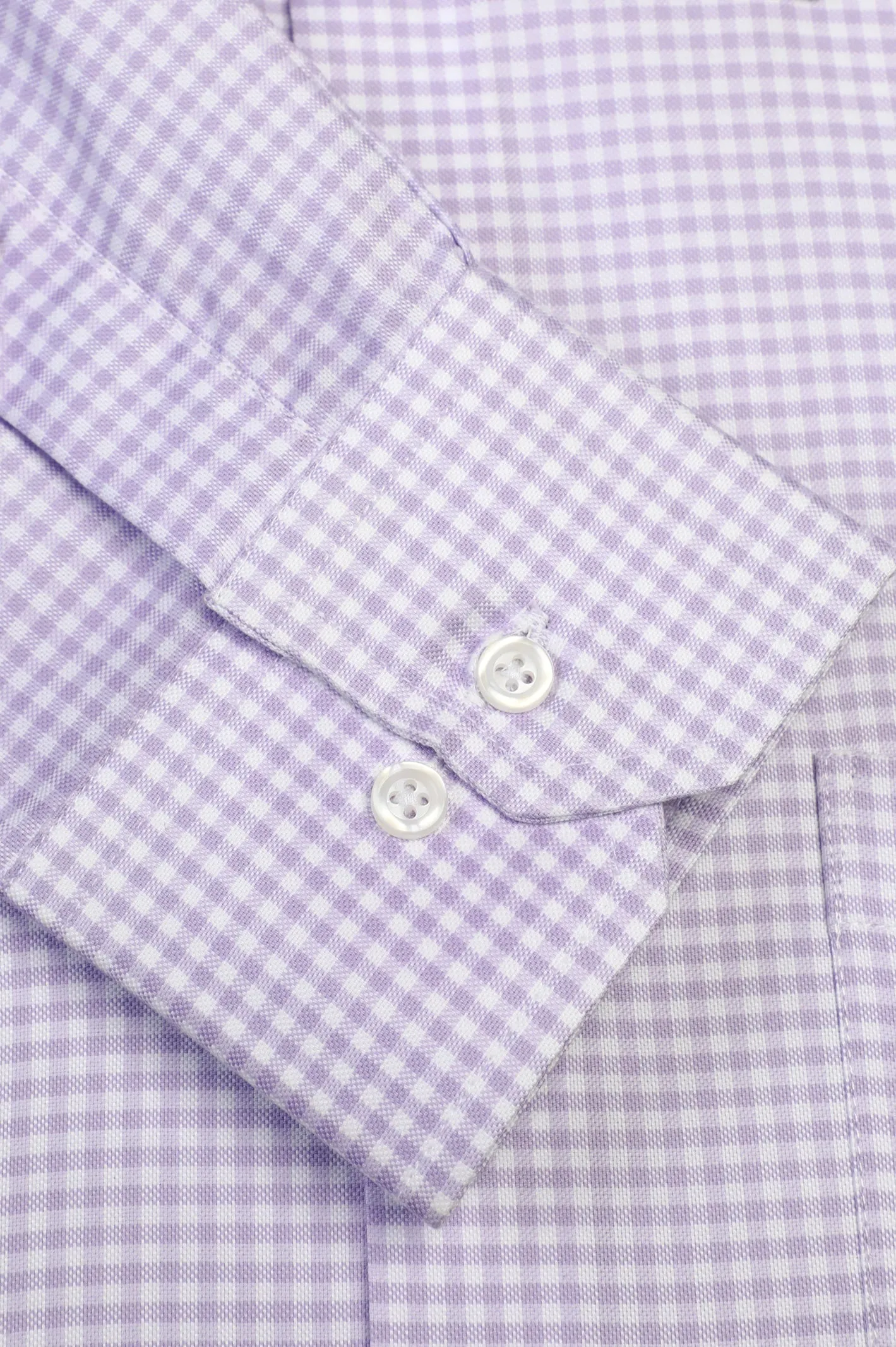 Purple Gingham Check Formal Shirt