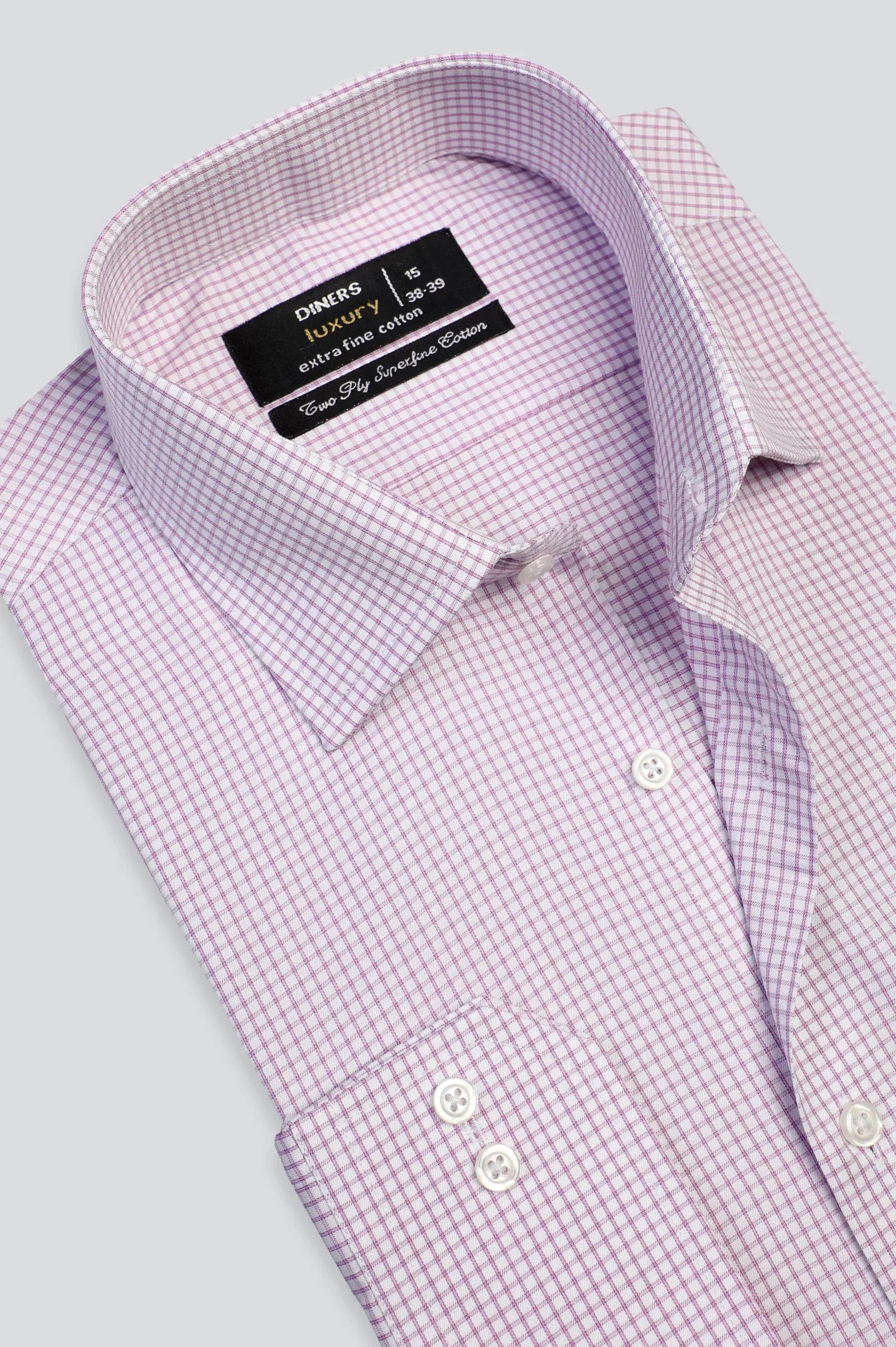 Purple Graph Chek Formal Shirt