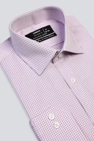 Purple Graph Chek Formal Shirt