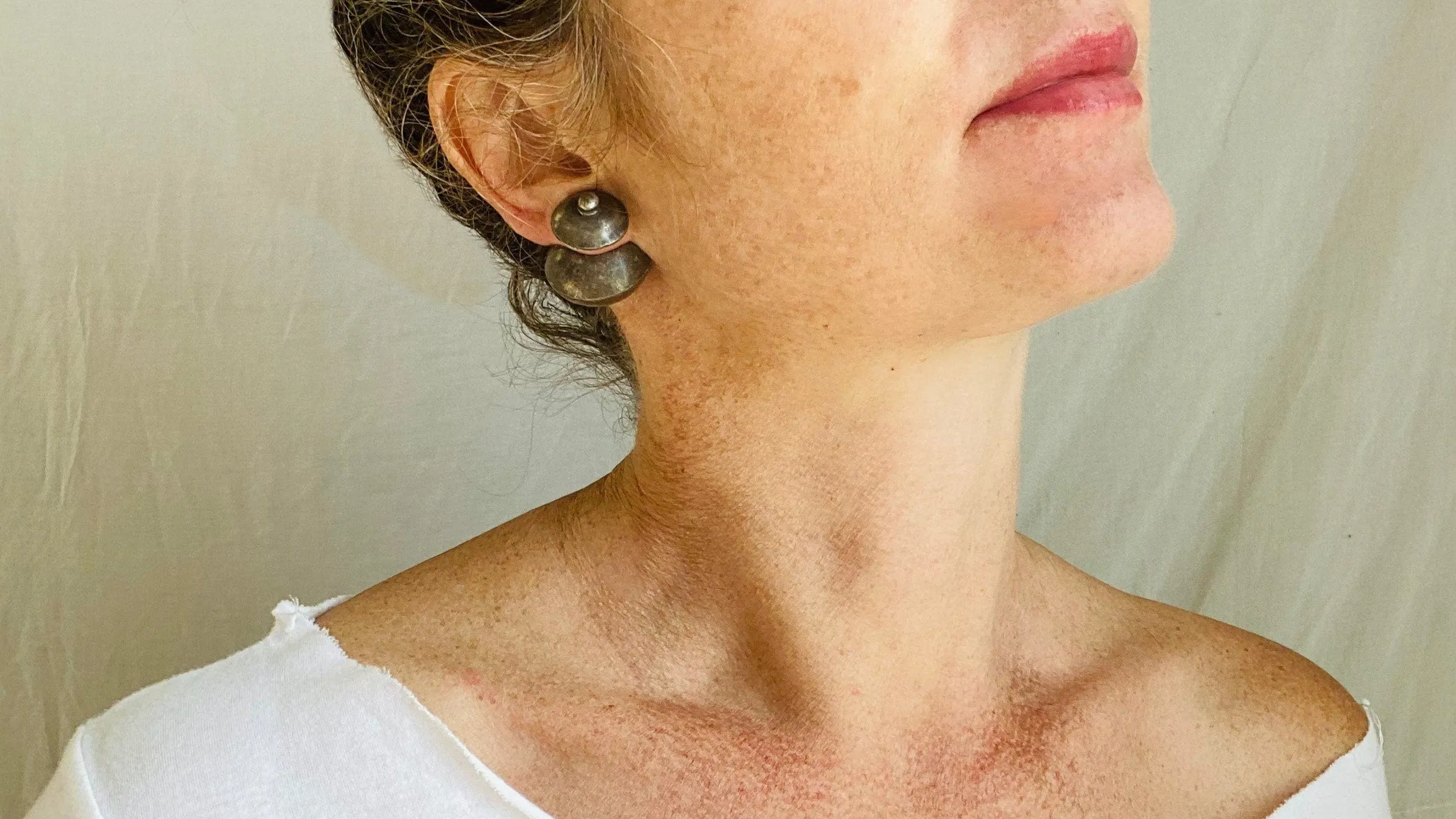 Silver Barbell Earrings. Thailand.