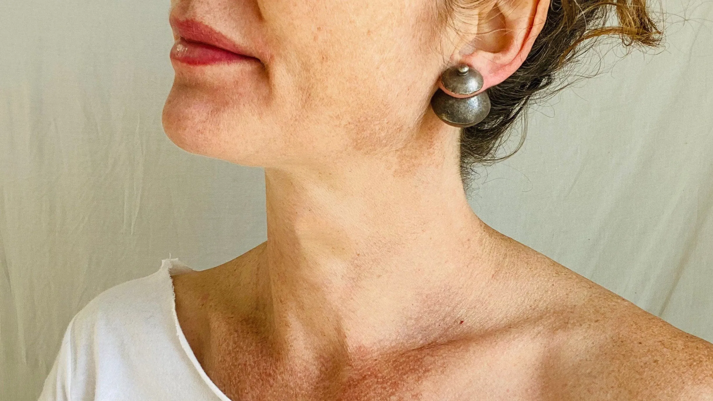 Silver Barbell Earrings. Thailand.