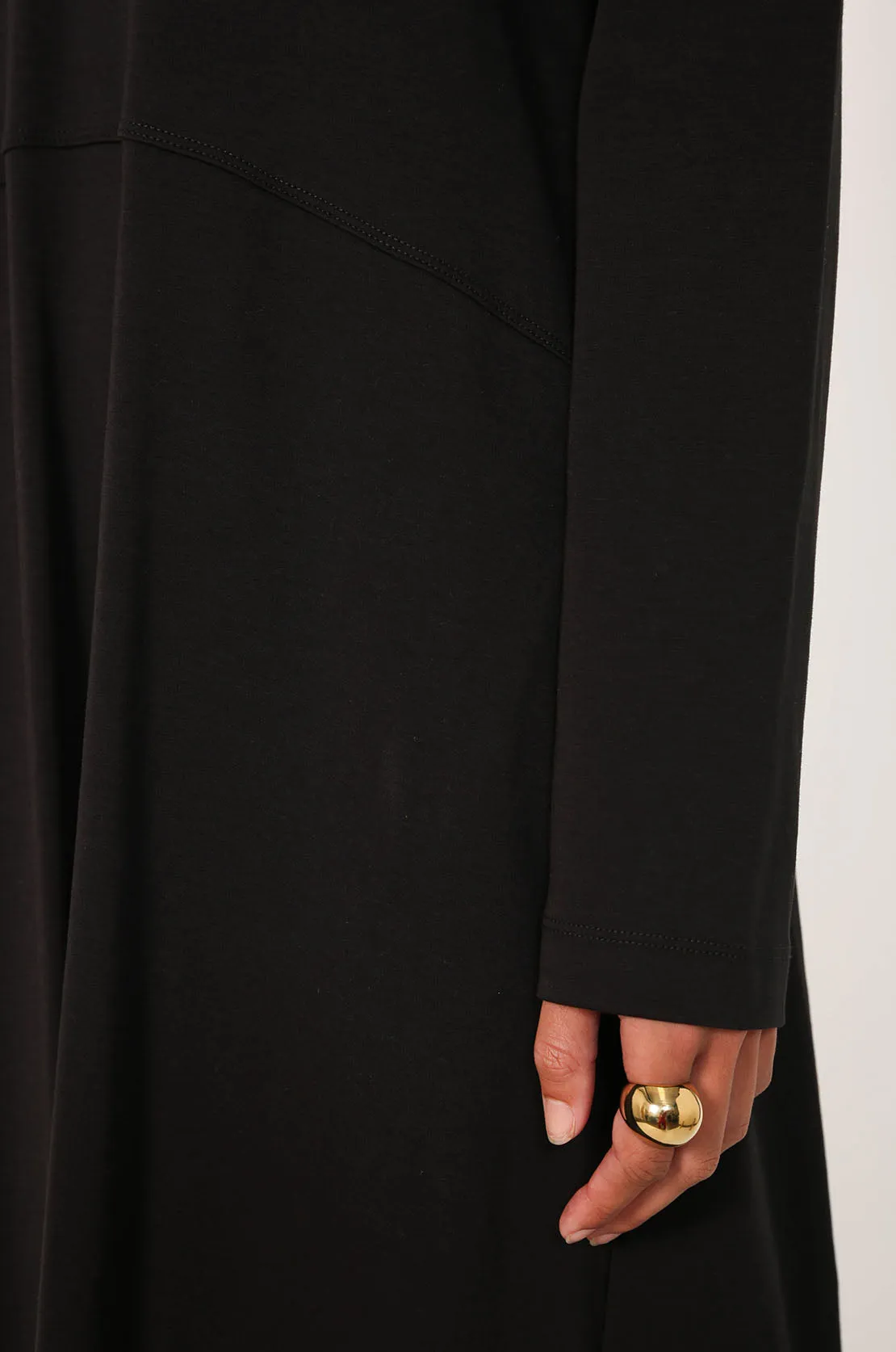 spin longsleeve dress / black