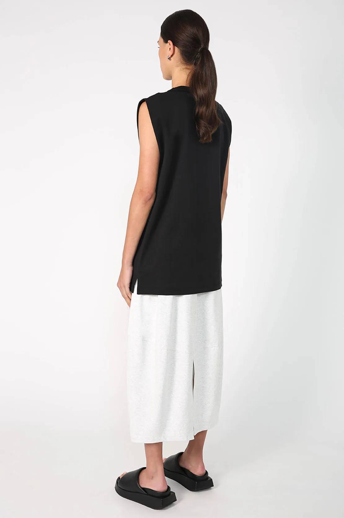 spin skirt / white marle