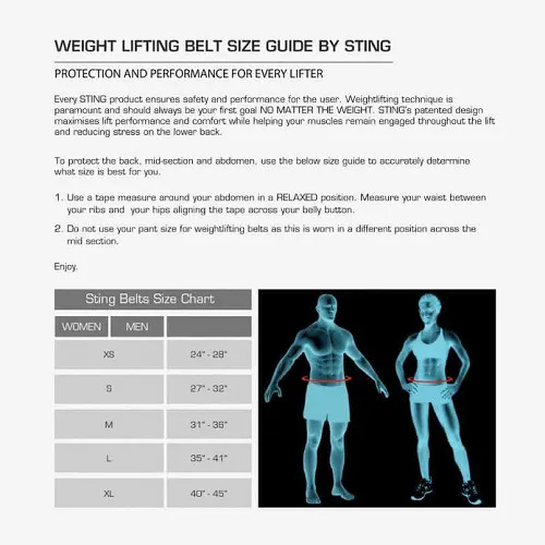 Sting Eco Leather Lifting Belt 4Inch