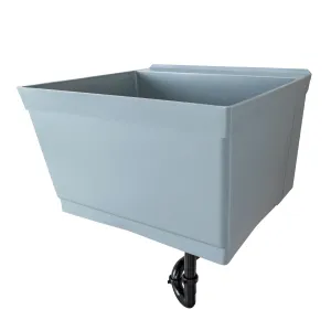 Tehila Standard Wall-Mounted Grey Utility Sink, No Supply Lines