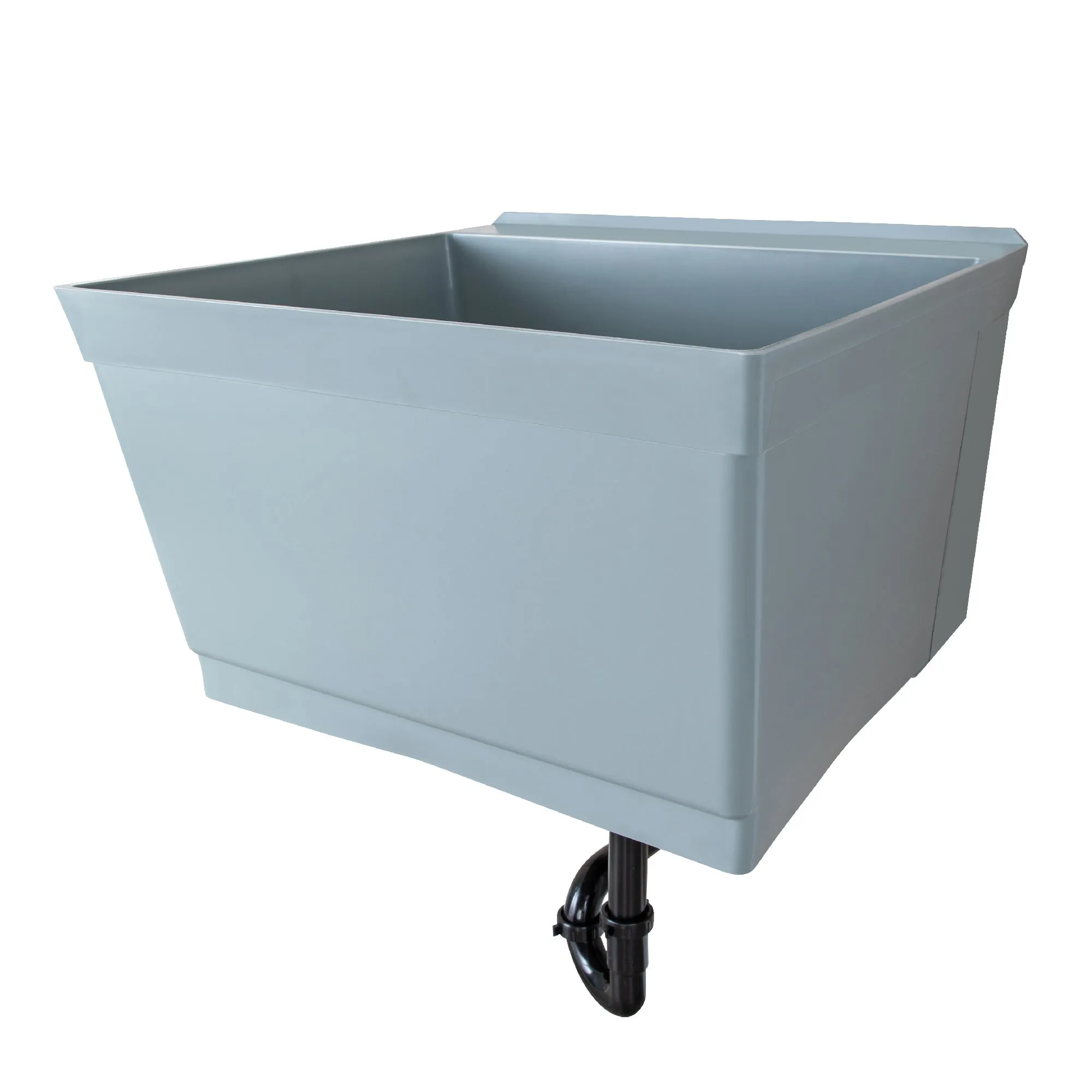 Tehila Standard Wall-Mounted Grey Utility Sink, No Supply Lines