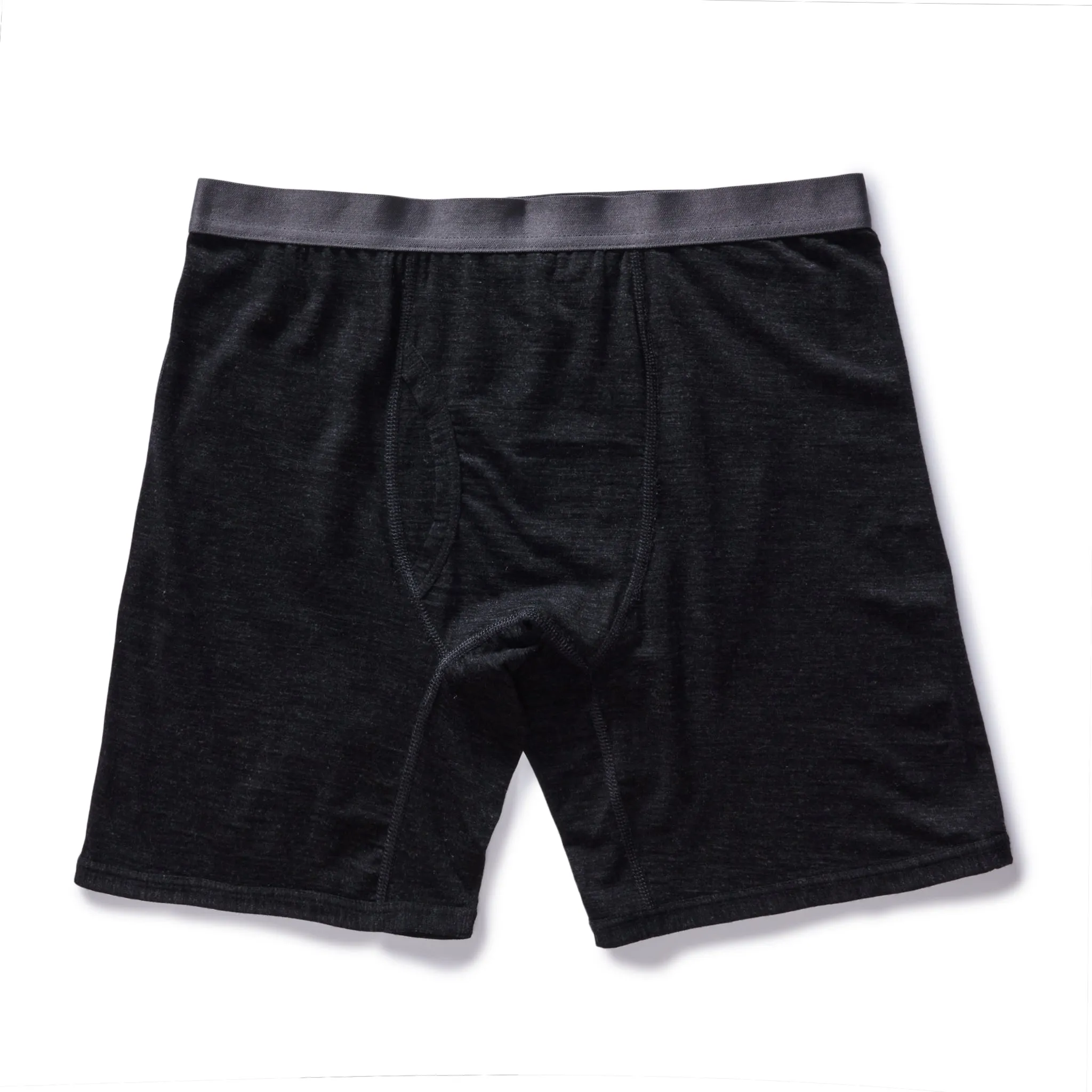 The Merino Boxer in Heather Black