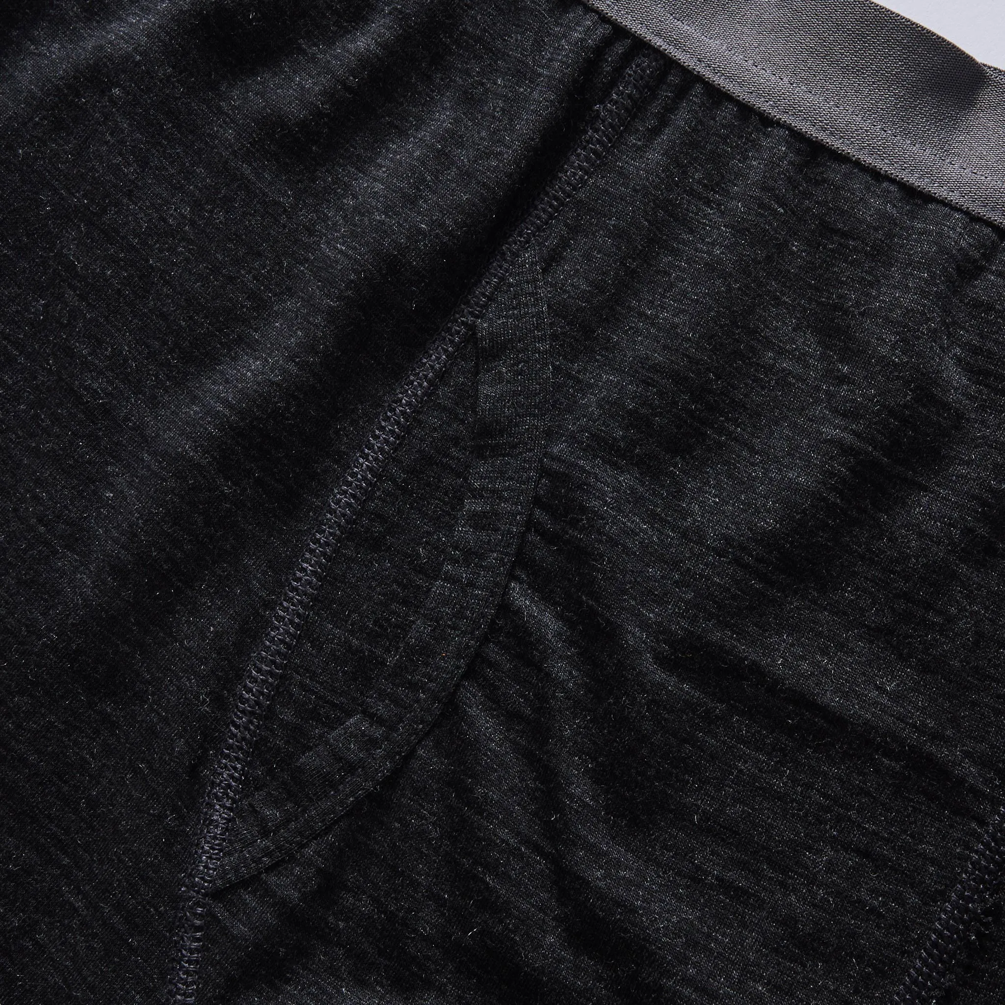 The Merino Boxer in Heather Black