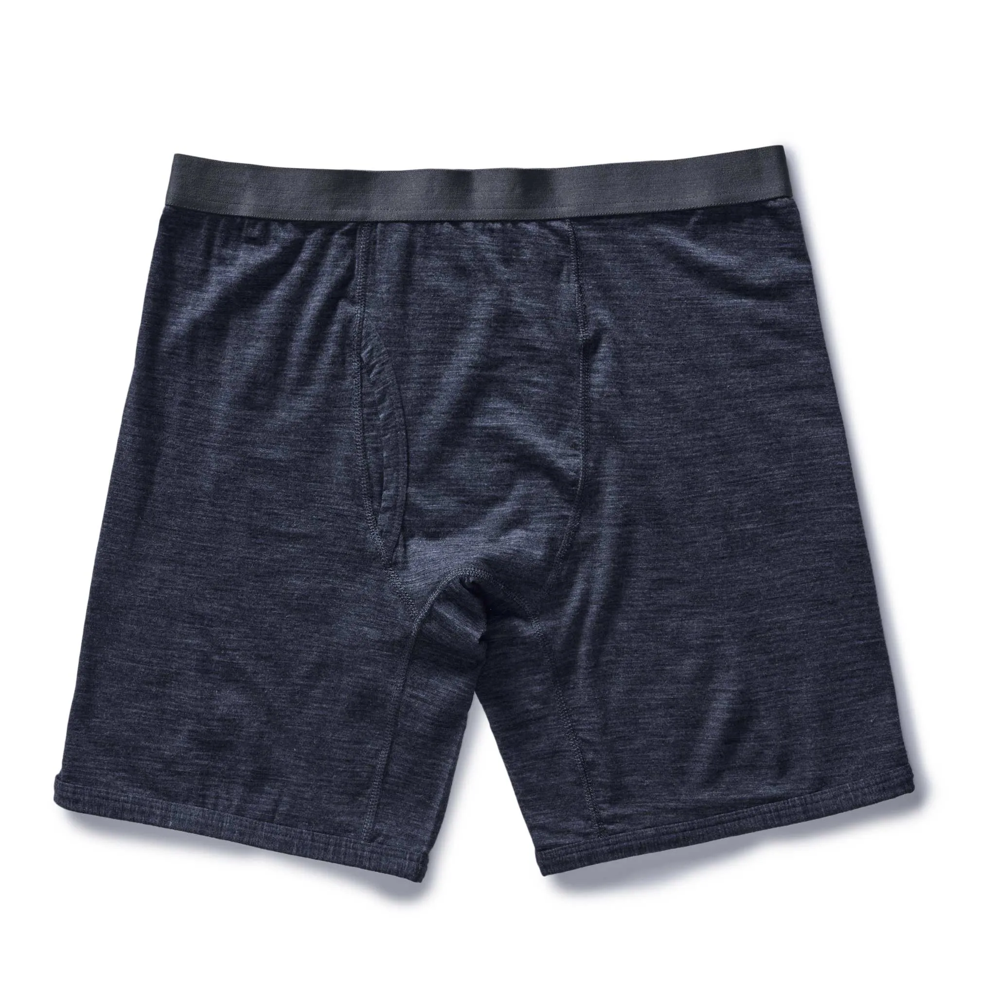 The Merino Boxer in Heather Navy