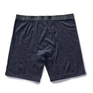 The Merino Boxer in Heather Navy