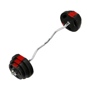 Optimized 25kg Tri-Grip EZ Barbell Set for Weightlifting - Enhanced Grip Technology