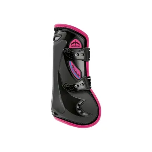 Veredus Olympus Vento Tendon Boot - Horse Front Leg - Black with Pink Edging