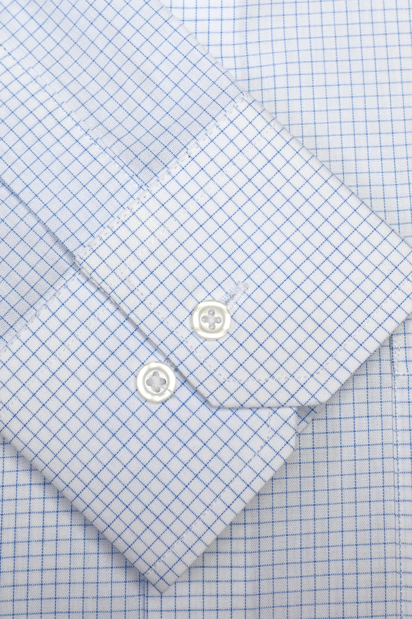 White Graph Check Formal Shirt