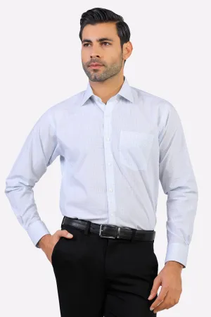 White Graph Check Formal Shirt