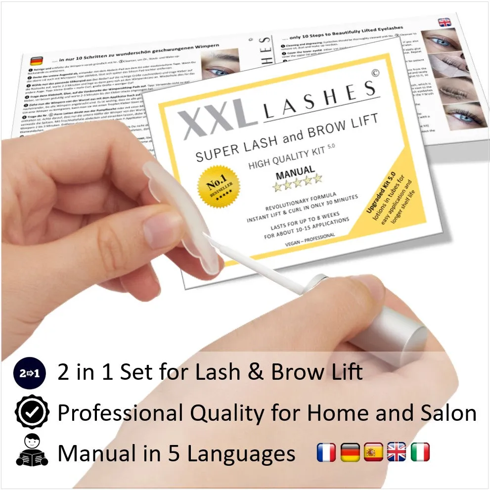 XXL Lashes 'Super Lash and Brow Lift' Eyelash Lifting Kit, 56pc
