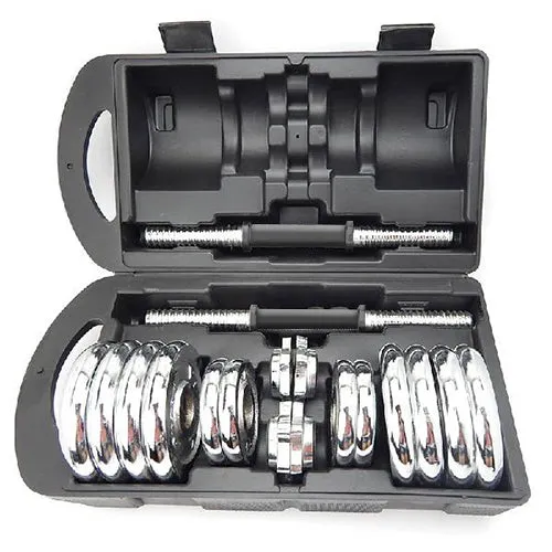 York Fitness 30KG Chrome Dumbbell Set – Durable, Adjustable Weight Training for Home Gym – Set of 2 Heavy-Duty Dumbbells